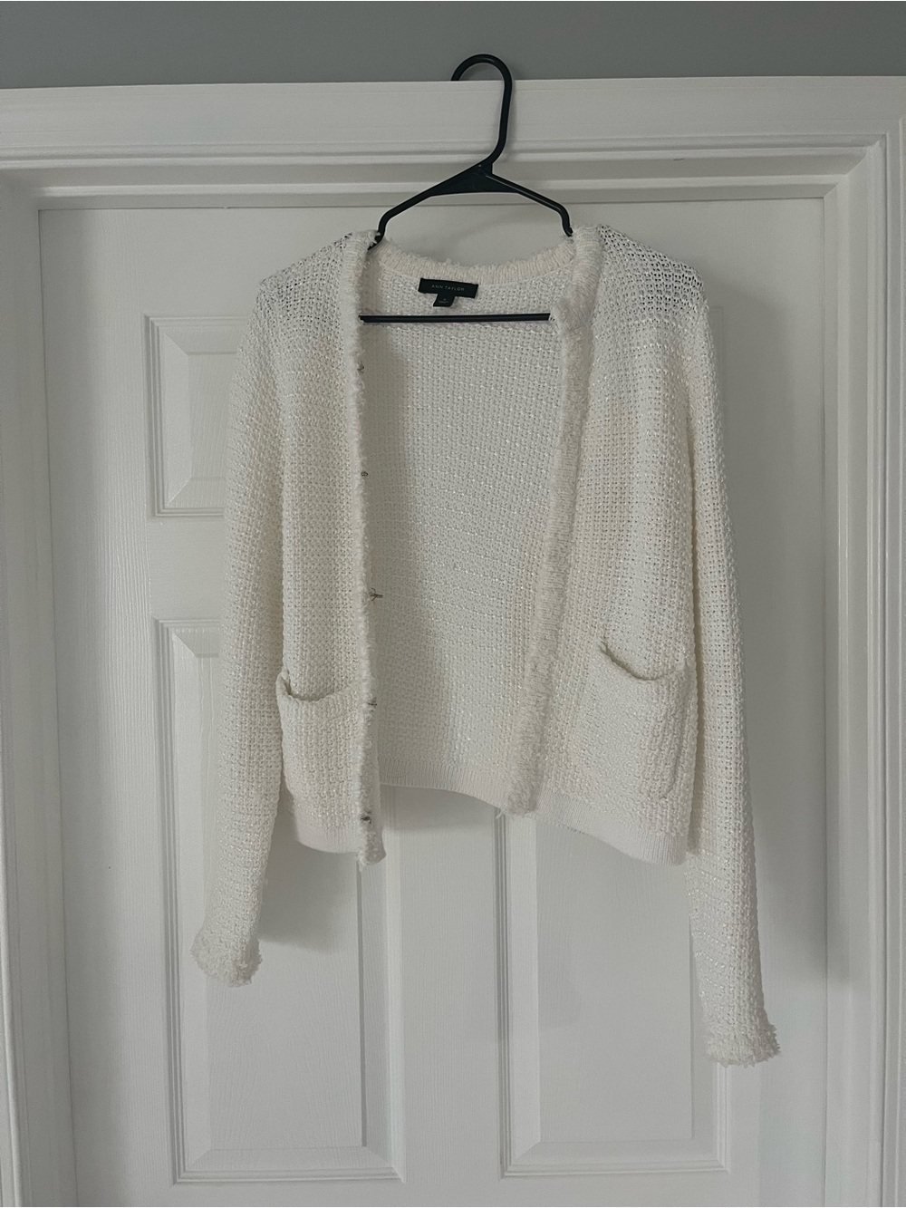 Ann Taylor Fringe Cardigan Sweater
